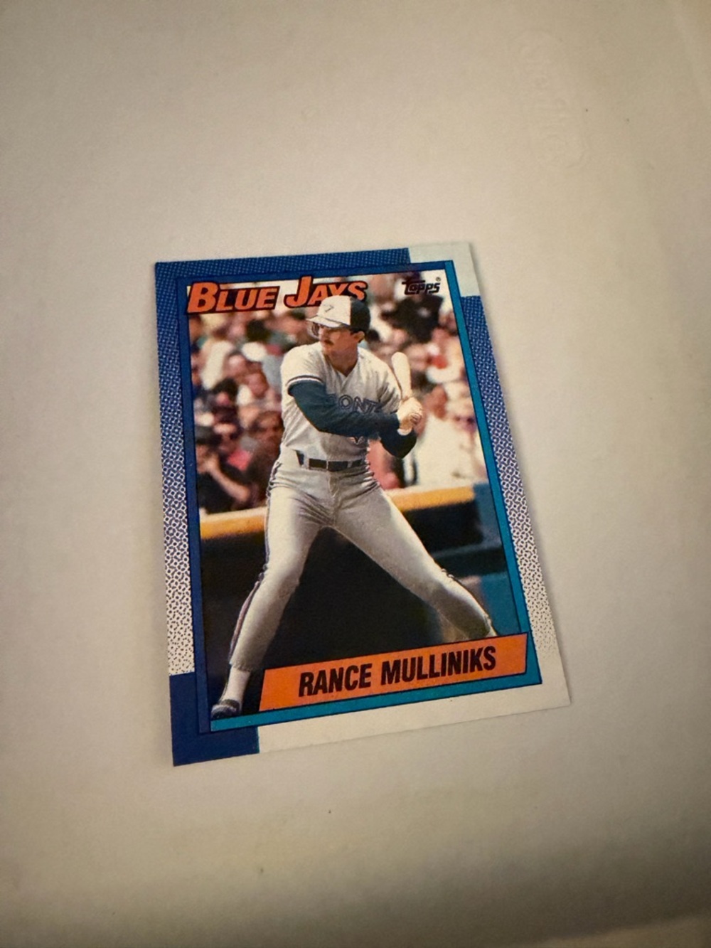1990 topps rance mulliniks blue jays baseball card
